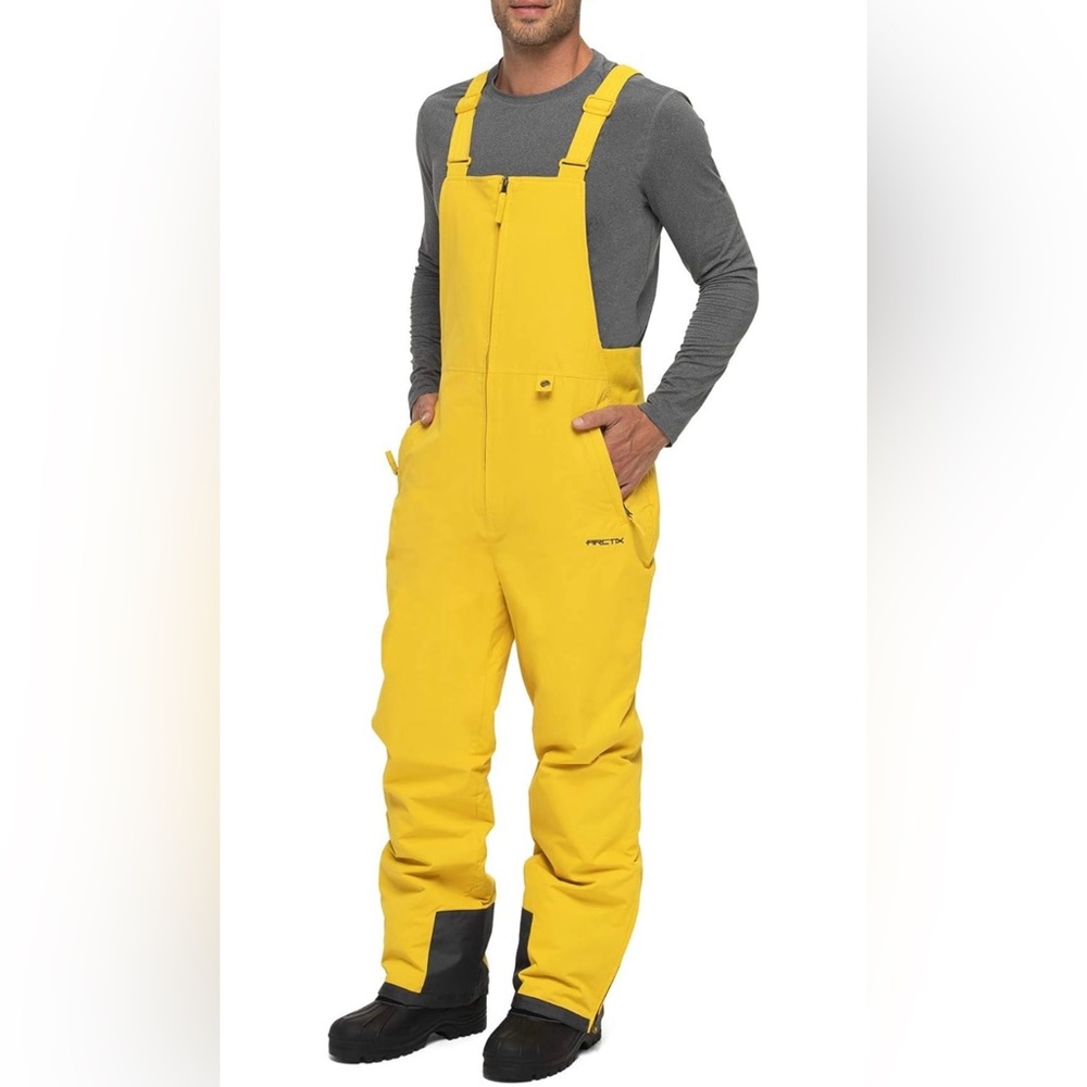 Arctix Men's Essential Insulated Bib Overalls, Bamboo Yellow, 3X-L (48-50W 32L)